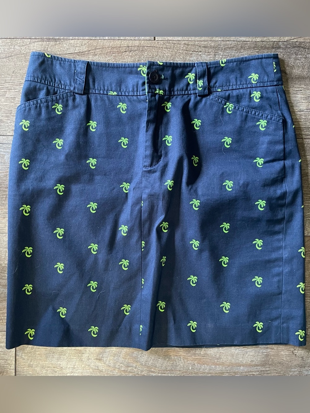Lilly Pulitzer Palm Tree Print Skirt 100% Cotton